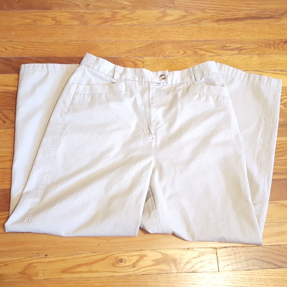 Talbots heavy cotton khaki pants